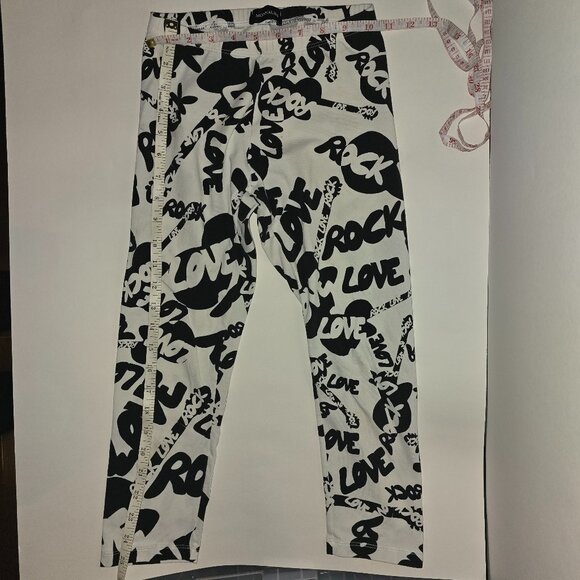 Monnalisa Black & White Cotton Leggings - Picture 4 of 5